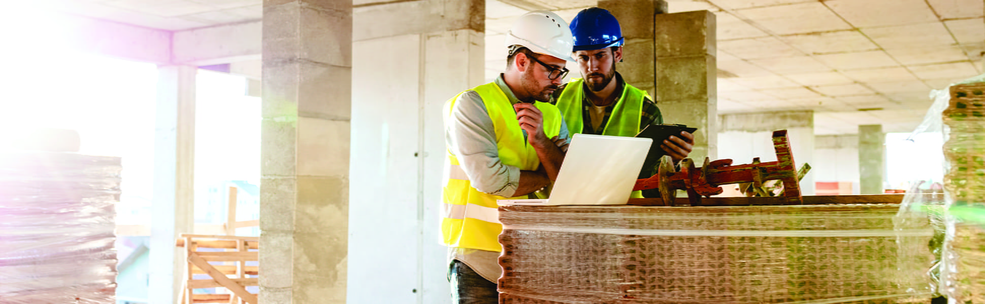 Two construction workers