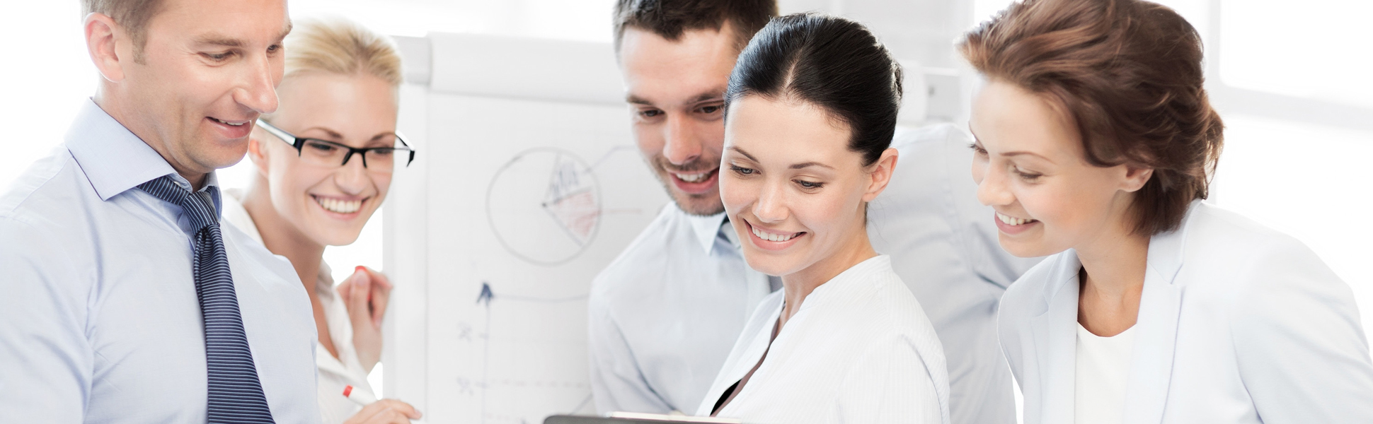 People smiling in office