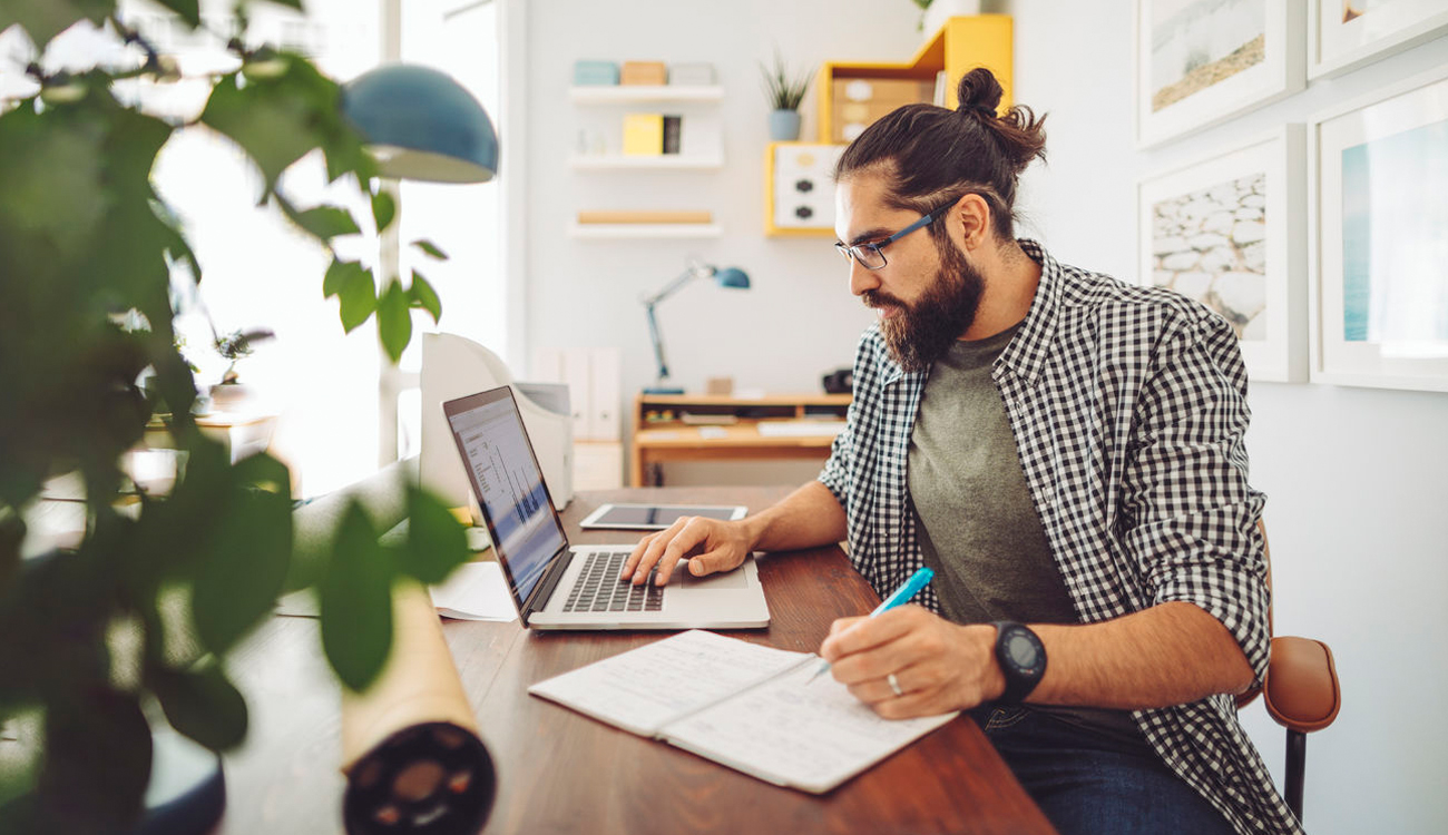 Man working on computer