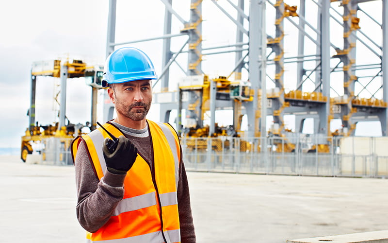 Man on construction site
