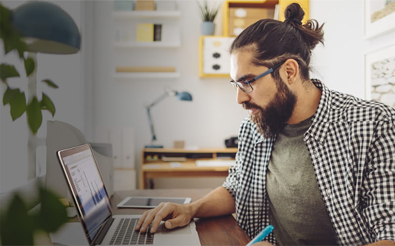 man on laptop